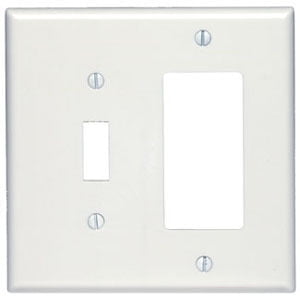 Leviton 80707 2-Gang 1-Toggle 1-Decora/GFCI Device Combination Wallplate Brown Leviton 80707 2-Gang 1-Toggle 1-Decora/GFCI Device Combination Wallplate Brown
